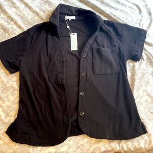 Frankie’s bikinis Coco Terry Button Up Shirt (NWT)